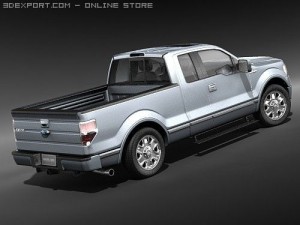 F-150 Super Cab 2009 midpoly Modelo 3D