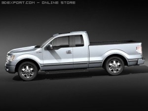 F-150 Super Cab 2009 midpoly Modelo 3D