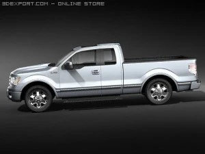 F-150 Super Cab 2009 midpoly 3D Model