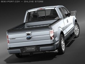 F-150 Super Cab 2009 midpoly Modelo 3D