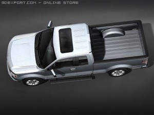 F-150 Super Cab 2009 midpoly Modelo 3D