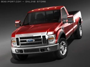 F-250 Regular Cab 2009 midpoly 3D Model
