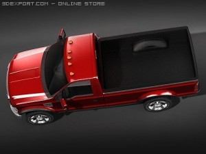 F-250 Regular Cab 2009 midpoly 3D Model