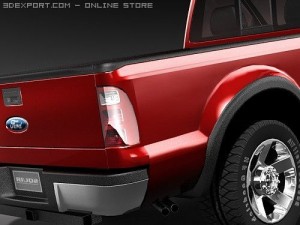 F-250 Regular Cab 2009 midpoly 3D Model