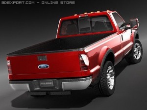 F-250 Regular Cab 2009 midpoly 3D Model