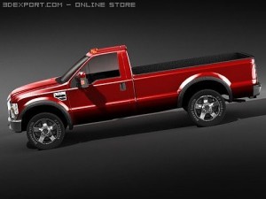 F-250 Regular Cab 2009 midpoly 3D Model