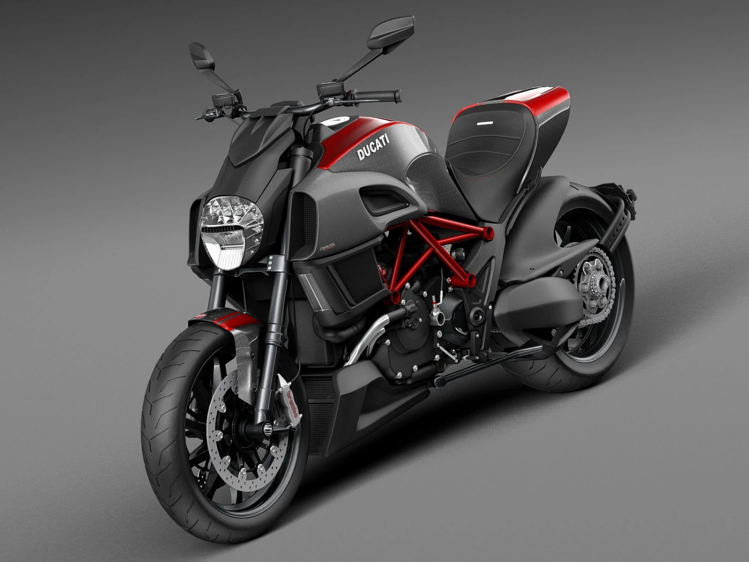 Ducati Diavel Carbon 2015 3D Model .c4d .max .obj .3ds .fbx .stl .blend