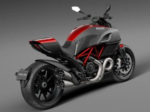 Ducati Diavel Carbon 2015 3D Model