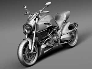 Ducati Diavel Carbon 2015 3D Model