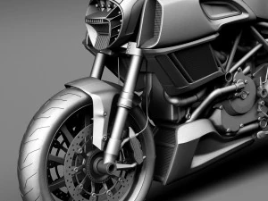 Ducati Diavel Carbon 2015 3D Model
