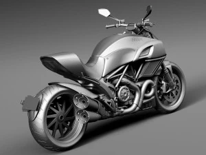 Ducati Diavel Carbon 2015 3D Model
