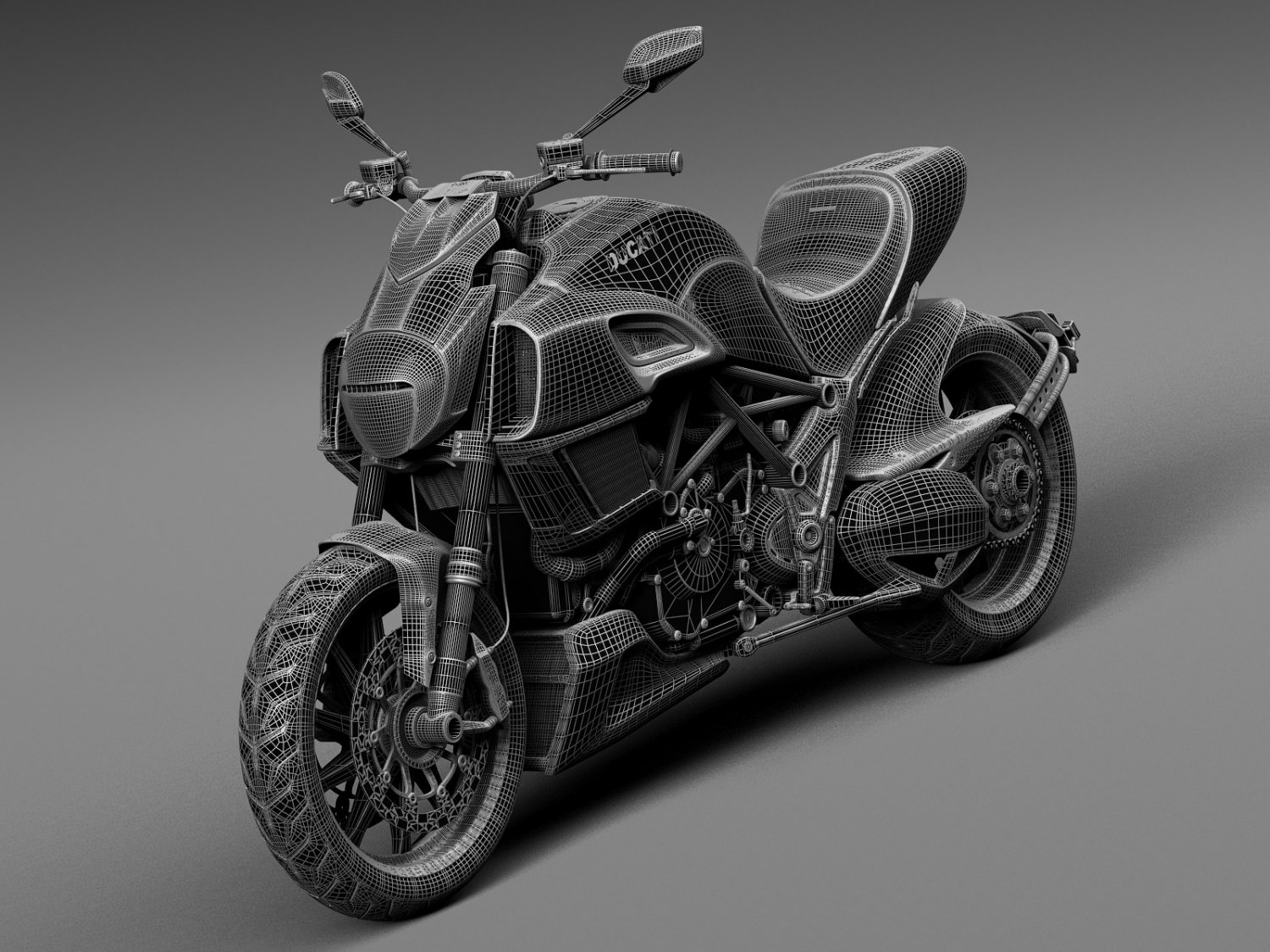 ducati diavel carbon 2015 3D Model in Motorcycle 3DExport