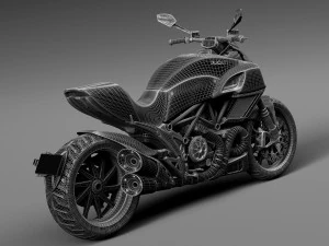 Ducati Diavel Carbon 2015 3D Model