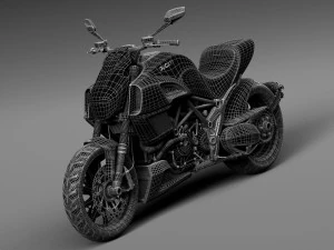 Ducati Diavel Carbon 2015 3D Model