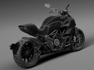 Ducati Diavel Carbon 2015 3D Model