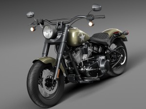Harley Davidson Softail Slim S Army Design 2016 3D Модель