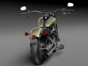 Harley Davidson Softail Slim S Army Design 2016 3D Model