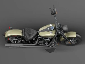 Harley Davidson Softail Slim S Army Design 2016 3D Model
