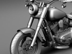 Harley Davidson Softail Slim S Army Design 2016 Modèle 3D