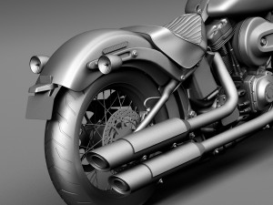 Harley Davidson Softail Slim S Army Design 2016 Modèle 3D