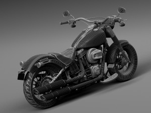 Harley Davidson Softail Slim S Army Design 2016 Modèle 3D
