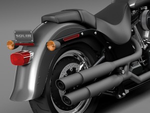 Harley Davidson Fatboy S Black Matt 2016 3D Model in Motor 3DExport