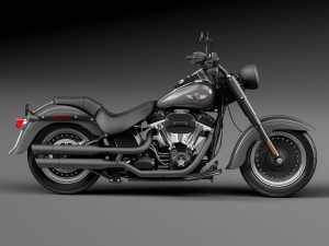 Harley Davidson Fatboy S Black Matt 2016 Modelo 3D
