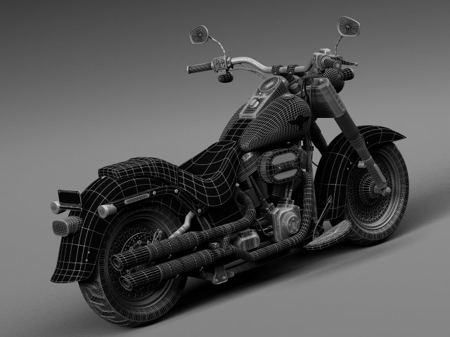 Harley fatboy matte black online