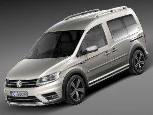 Volkswagen Caddy Alltrack 2016 Modelo 3D