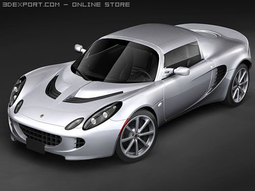 Lotus Elise USA 3D Model .c4d .max .obj .3ds .fbx .stl .blend 