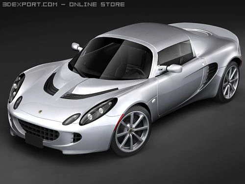 Lotus Elise USA 3D Model .c4d .max .obj .3ds .fbx .stl .blend