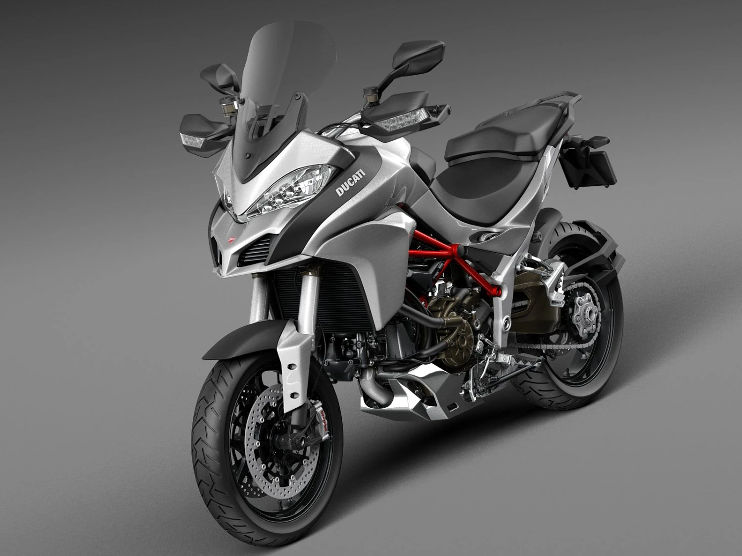 Ducati Multistrada 1200 2015 3D Model .c4d .max .obj .3ds .fbx .stl .blend