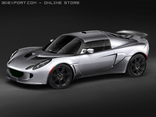Lotus Exige USA 3D 模型 .c4d .max .obj .3ds .fbx .stl .blend 