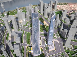 Shanghai Tower Downtown 3D Model