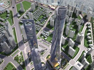 Shanghai Tower Downtown 3D Model