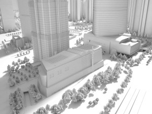 Shanghai Tower Downtown 3D Model