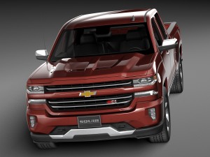 Chevrolet Silverado Z71 Double Cab 2015 3D Модель