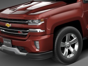 Chevrolet Silverado Z71 Double Cab 2015 3D Модель