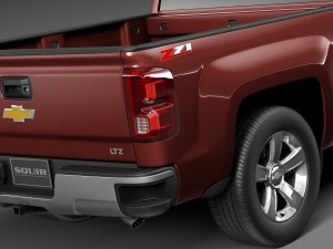Chevrolet Silverado Z71 Double Cab 2015 3D Модель