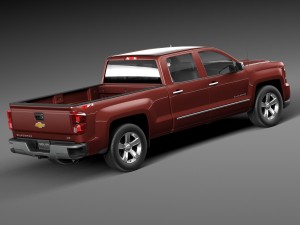 Chevrolet Silverado Z71 Double Cab 2015 3D Модель