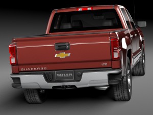 Chevrolet Silverado Z71 Double Cab 2015 3D Модель