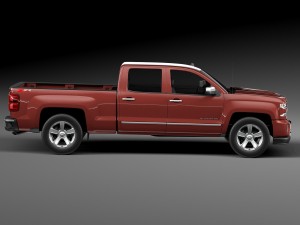 Chevrolet Silverado Z71 Double Cab 2015 3D Модель