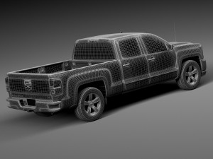 Chevrolet Silverado Z71 Double Cab 2015 3D Модель