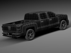 Chevrolet Silverado Z71 Double Cab 2015 3D Модель
