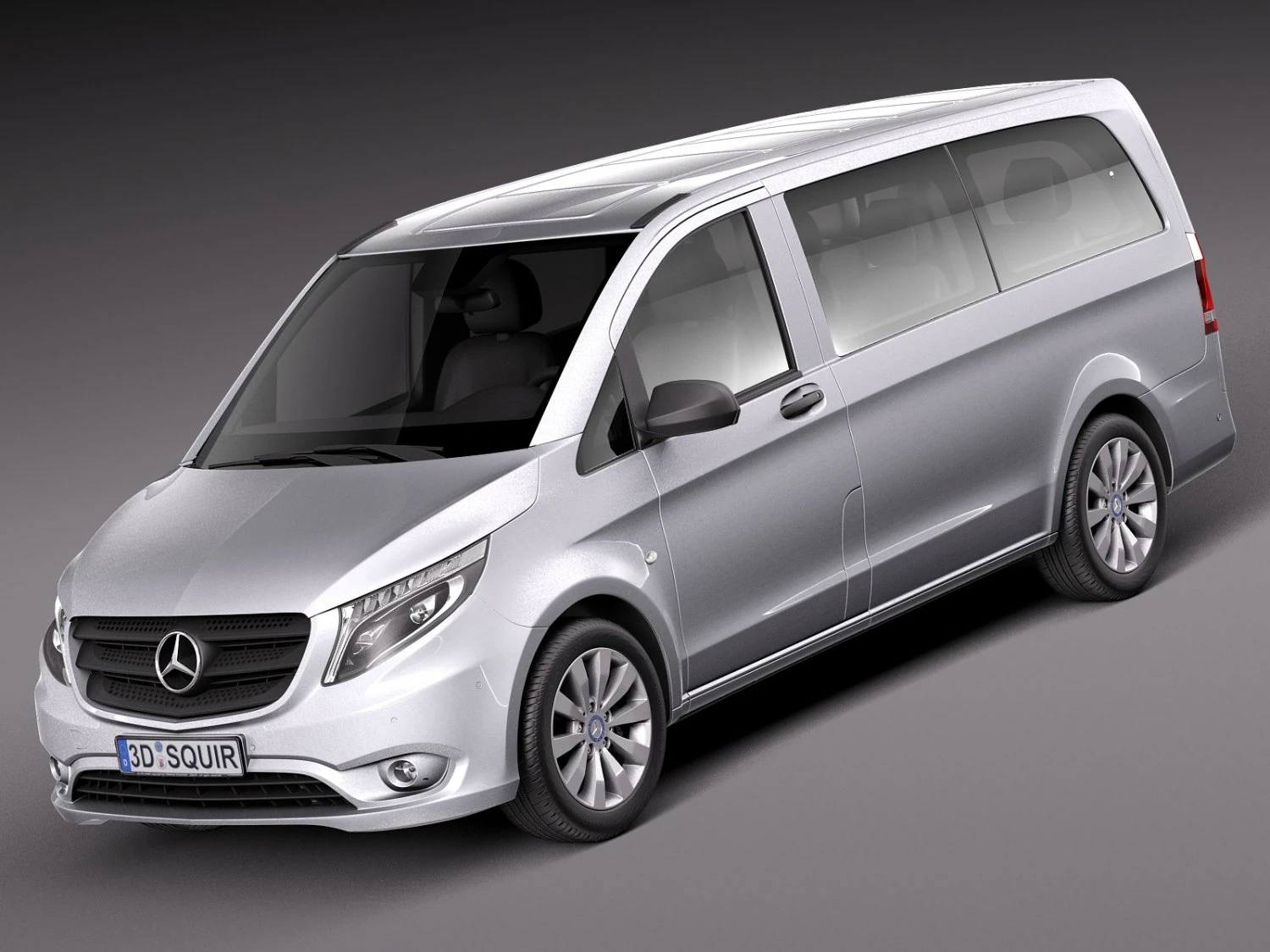 Mercedes-Benz Vito Tourer 2016 3D Model .c4d .max .obj .3ds .fbx .stl .blend 
