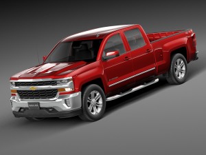 Chevrolet Silverado Double Cab 2016 3Dモデル