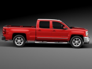 Chevrolet Silverado Double Cab 2016 3D 모델