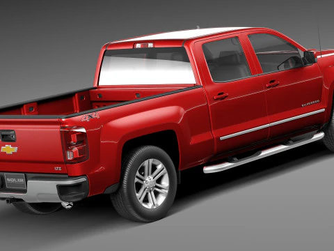 Chevrolet Silverado Double Cab 2016 3D Model