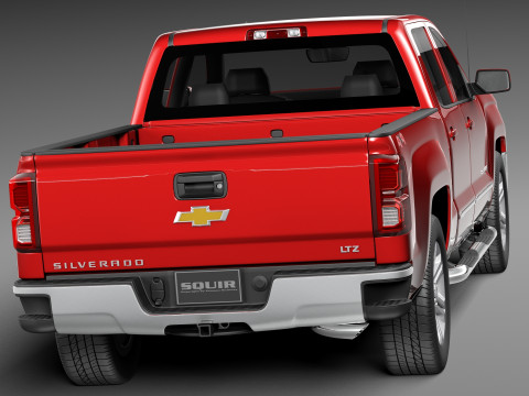 Chevrolet Silverado Double Cab 2016 3D 模型