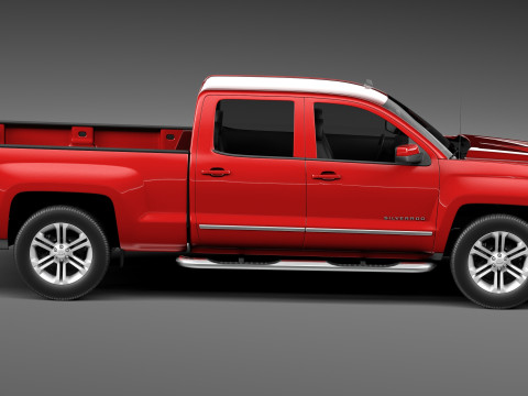 Chevrolet Silverado Double Cab 2016 3D 模型